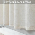 Pitalk Cream Curtains 38 Inch Width - Image 7