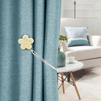 Lewondr Vintage Magnetic Curtain Tieback, 1 Pair Resin Flower Curtain Drapery - Image 7