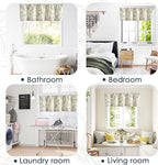 jinchan Floral Curtain Valance for Windows 16 Inch Linen Valance for Kitchen - Image 8