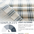 jinchan Striped Valance Farmhouse Window Treatment Linen Textured Drapes - Image 8