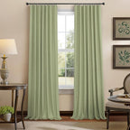 Light Sage Blackout Curtains for Bedroom Aesthetic 54 Inch Long 2 Panel Thermal - Image 8