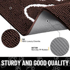 Smiry Dog Door Mat for Muddy Paws, Absorbent Dirt Trapper Non Slip Quick Dry - Image 3