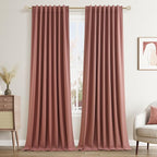 Guken 100% Blackout Curtains 120 Inch Length 2 Panels Set by Guken