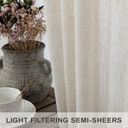 Pitalk 72 Inch Wide Curtains for Living Room 84 in Long 2 Panels Natural Linen - Image 5