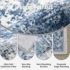 6x9 Area Rug Living Room Rug: Washable Modern Abstract Soft Thin Rug Indoor - Image 7