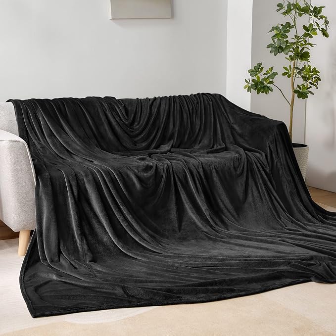 BEDELITE Big Fleece Blanket 120" x 120", Super Soft Fluffy Fuzzy Oversized King - Image 3