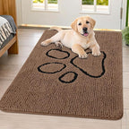 Smiry Dog Door Mat for Muddy Paws, Absorbent Dirt Trapper Non Slip Quick Dry by Smiry