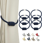 BEL AVENIR Magnetic Curtain Tiebacks, Decorative Drapery Holdbacks Modern Woven by BELAVENIR