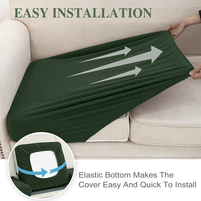 Couch Cushion Covers Seat Cushion Cover Stretch Couch Cover Separate Sectional - Image 5