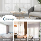 Chyhomenyc Extra Long Ivory Sheer Curtains 144 inch 2 Panels, Translucent - Image 2
