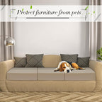 Newwiee Set of 4 Stretch Patio Cushion Covers Sofa Couch Seat Chair Slipcovers - Image 5