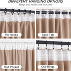 RYB HOME Blush Velvet Curtains 72 inches - Image 4