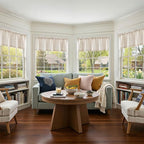 JINCHAN Striped Valance Window Treatment Linen Valance - Image 4