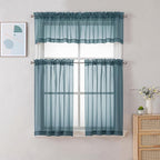 Chyhomenyc Sheer Valances for Windows 2 Pack, Small Window Curtains for Living - Image 2