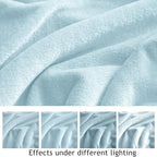 KMUSET Fleece Blanket Mist Blue Lightweight Super Soft Cozy Fuzzy Bed Blankets - Image 7