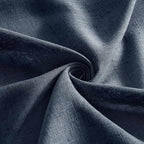 MIULEE Navy Blue Linen Curtains 84 Inch Length 2 Panels - Image 8