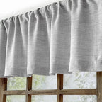 Faux Linen Valance for Windows Kitchen Living Room Valances Rod Pocket - Image 6