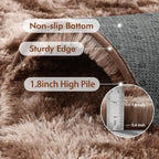 5x7 Ft Shag Brown Area Rug for Bedroom Living Room, Tie-Dyed Ultra Soft Fluffy - Image 5