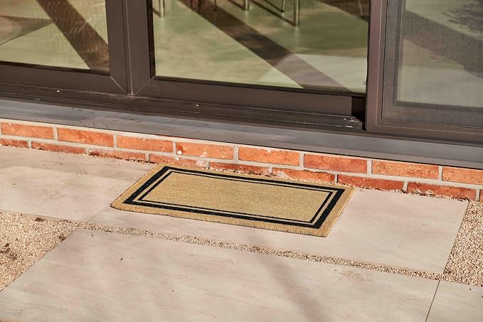KANKUN Coco Coir Door Mat with Heavy Duty Backing, Welcome Doormat, Doormat - Image 2