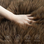 Ashler Faux Fur Rug, Fluffy Shaggy Area Rug, Ultra Soft 2.3 x 3.3 Feet - Image 8