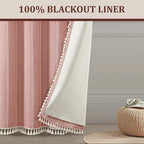 Coral Curtains Boho Blackout Curtains 2 Panels 84 Inch - Image 6