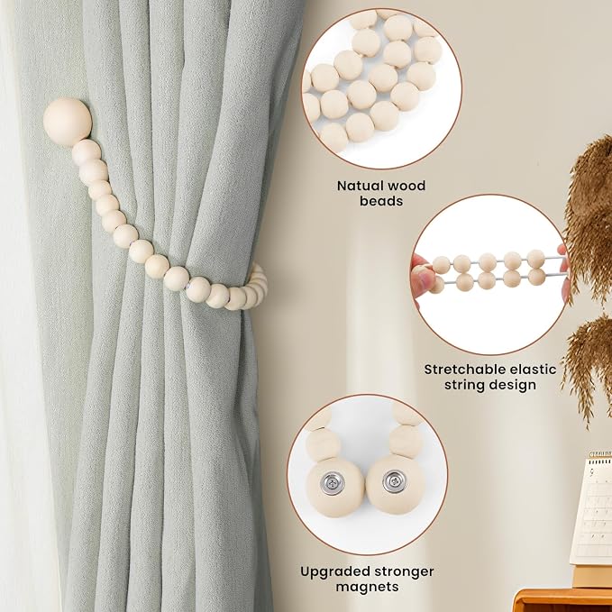 KLOGTSIND Magnetic Curtain Tiebacks, Curtain Holdbacks - Image 5