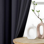 Chyhomenyc Black Valance for Windows, Light Filtering Faux Linen Solid Short - Image 6