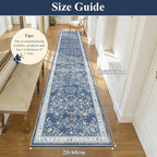 Yamaziot Washable Runner Rug 2x12 – Floral Non Slip Boho Hallway Runner Rug - Image 2