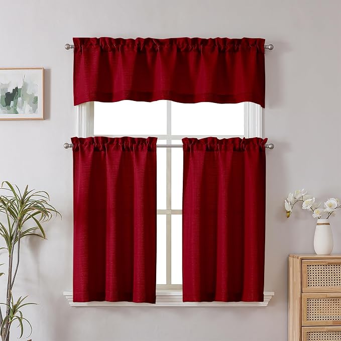 Chyhomenyc Red Short Curtain Valance - Image 2
