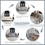 MYSKY HOME Sectional Couch Cover Deep Grey Abstract Geometric Sofa Covers - Image 5