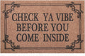Front Door Indoor Outdoor Entrance Doormat Brown Rubber Welcome Door Mat Come by HLFMVWE