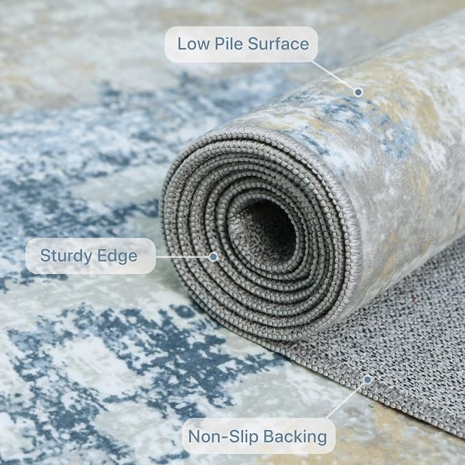 Area Rugs 10x14 for Living Room Bedroom, Modern Abstract Machine Washable Large - Image 8