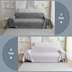 MYSKY HOME Couch Covers for Sofa, Dog Couch Cover Protector, Dark Grey Lines - Image 6