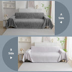 MYSKY HOME Couch Covers for Sofa, Dog Couch Cover Protector, Dark Grey Lines - Image 7