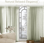 Linen Blend Sage Green Curtains 120 inch Length 2 Panels - Image 6