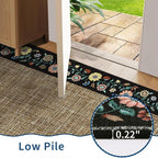 GarveeHome Washable Living Room Rug 9x12 Floral Bordered Area Rugs Soft Thin - Image 5