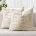 MIULEE Pack of 2 Corduroy Decorative Throw Pillow Covers 18x18 Inch Soft Boho by MIULEE