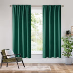 RYB HOME Bedroom Blackout Curtains 54 inches Long, 100% Blackout Thermal by RYBHOME