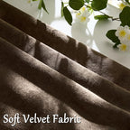 GIGIZAZA Brown Velvet Pillow Covers 24x24, Square Solid Throw Pillow Covers - Image 3