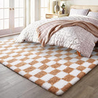Ophanie Checkered Beige & White Rug - Image 3