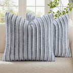 decorUhome Cozy Faux Fur Throw Pillow Covers 18x18 Set of 2 Decorative Soft by decorUhome