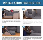H.VERSAILTEX 4 Piece Stretch Sofa Covers - Image 7