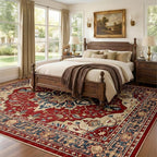 RELEANY Area Rugs 8'x10' Washable Non-Slip, Floral Vintage Distress Print - Image 2