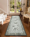 GarveeHome Provence Fog 2x6 Washable Kitchen Runner Rugs Non Slip Vintage Boho by GarveeHome