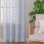 Lecloud Leia Light Grey Sheer Curtains 72 Inch Length 2 Panels, Airy & - Image 7