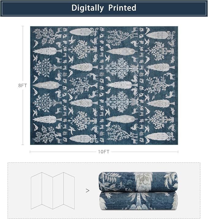 Washable Rugs 8x10 Area Rugs for Living Room, Dining Room- Large Ultra Soft - Image 2