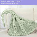 Bigacogo Chunky Knit Throw Blanket - Image 4