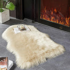 AMTOVO Faux Fur Rug, Fluffy Sheepskin Rug, Fuzzy Ultra Soft 2 x 3 ft Shag Rugs by AMTOVO