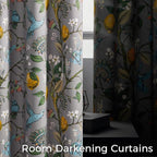 Topfinel Kitchen Curtains 45 Inch Length Gray Vintage Blackout Curtains - Image 4