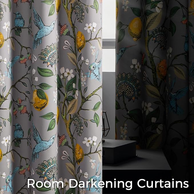 Topfinel 54 Inches Long Short Grey Blackout Curtains - Image 4